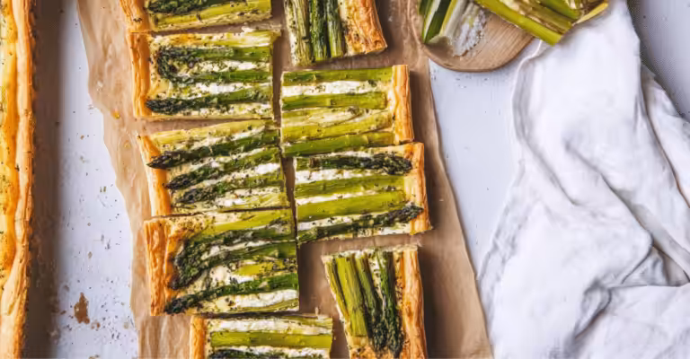 Asparagus and Goat Cheese Breakfast Tart