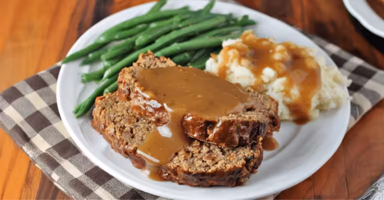 Homemade Meatloaf with Gravy