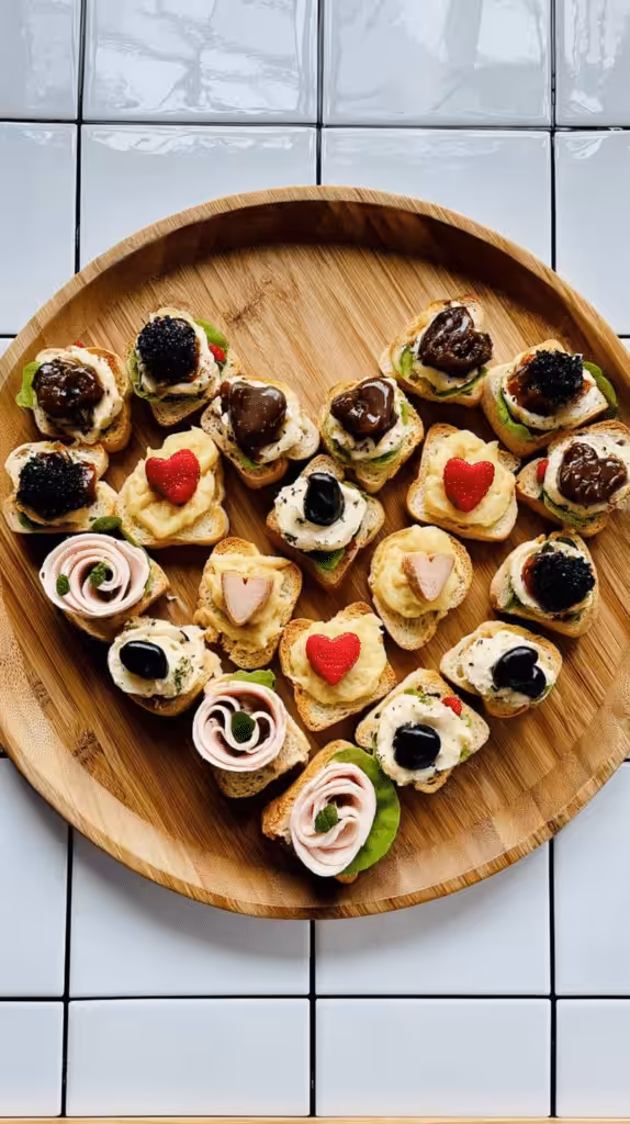 Heart-Shaped Caprese Sandwiches