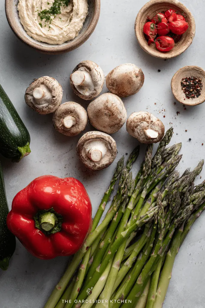 Roasted Veggie Hummus Wraps
