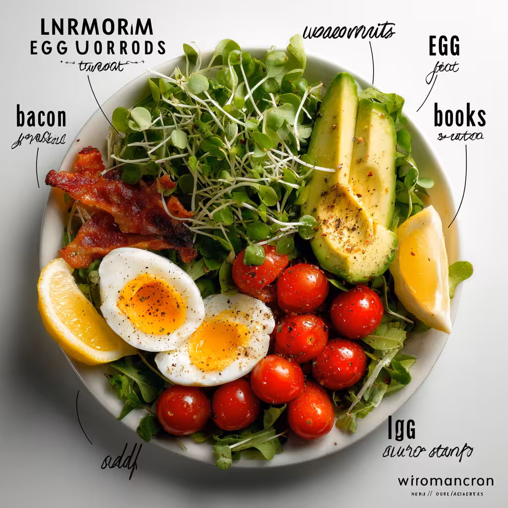 Light Spring Breakfast Salad with Eggs