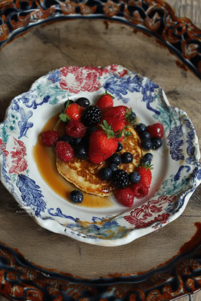 Lemon Ricotta Pancakes with Fresh Berries