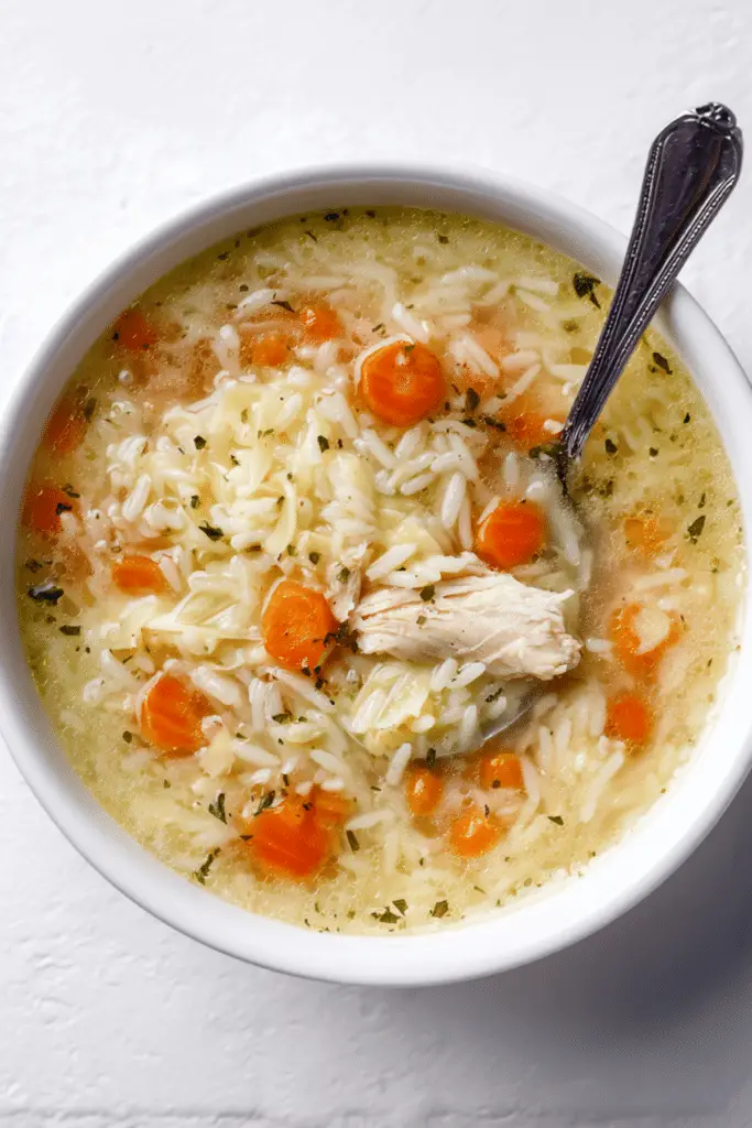 Lemon Chicken Orzo Soup