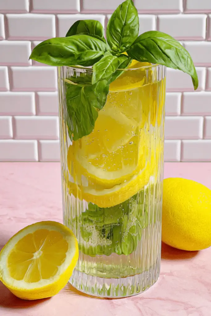 Lemon Basil Sparkling Water