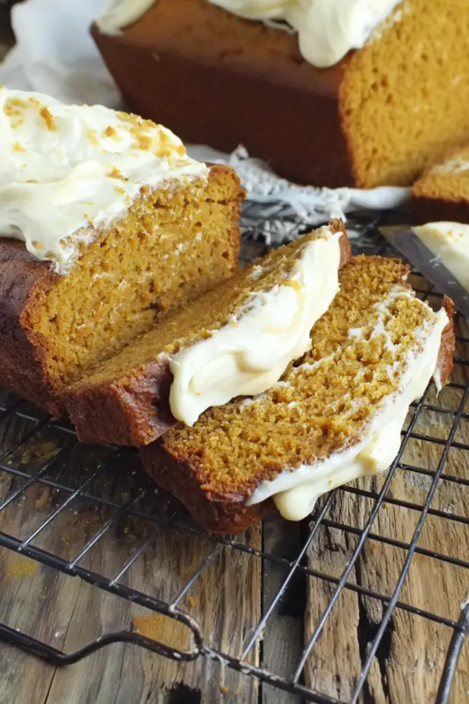 Pumpkin Bread with Cream Cheese Swirl