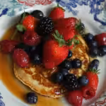 Lemon Ricotta Pancakes with Fresh Berries