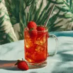 Fresh Strawberry Iced Tea