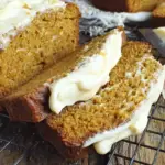 Pumpkin Bread with Cream Cheese Swirl