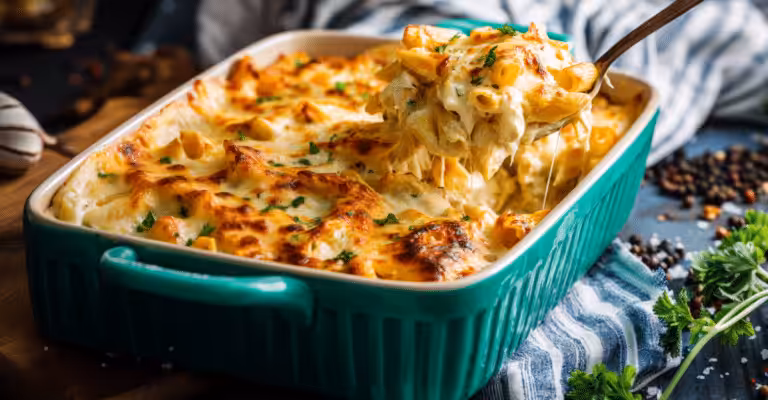 Chicken Alfredo Bake