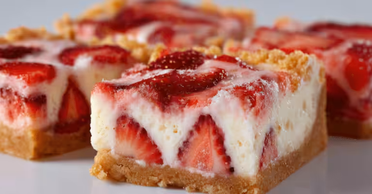 Best Strawberry Cheesecake Bars Recipe: Creamy, Swirled & Irresistible