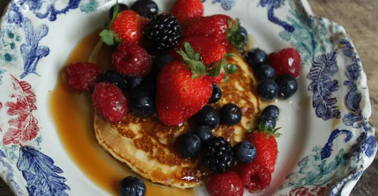 Lemon Ricotta Pancakes with Fresh Berries