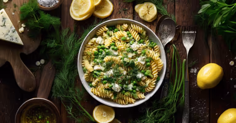 Spring Pea and Mint Pasta Salad