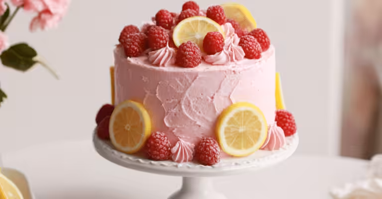 Lemon Raspberry Layer Cake