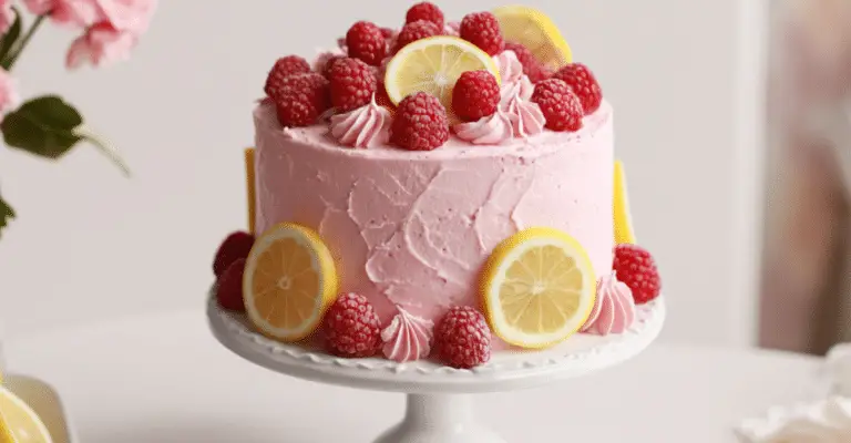 Lemon Raspberry Layer Cake