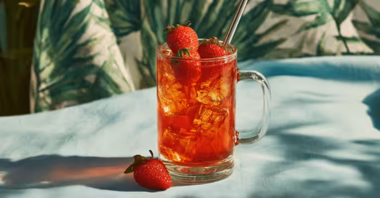 Fresh Strawberry Iced Tea