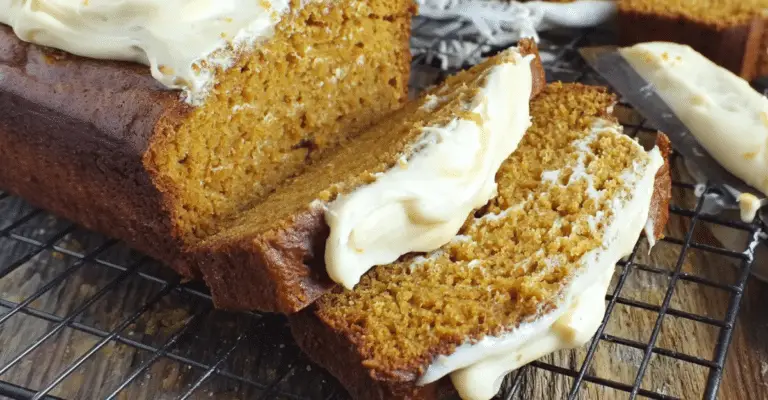 Pumpkin Bread with Cream Cheese Swirl