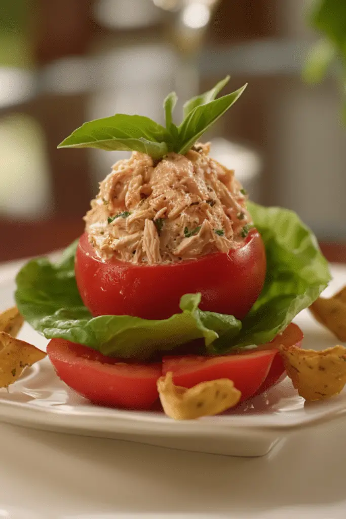 Mediterranean Tuna Stuffed Tomatoes