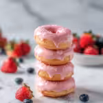 Strawberry Lemon Baked Donuts