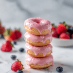 Strawberry Lemon Baked Donuts