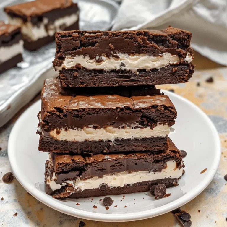 Brownie Ice Cream Sandwiches