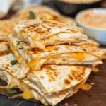 Chicken Quesadilla Bites With Creamy Sauce