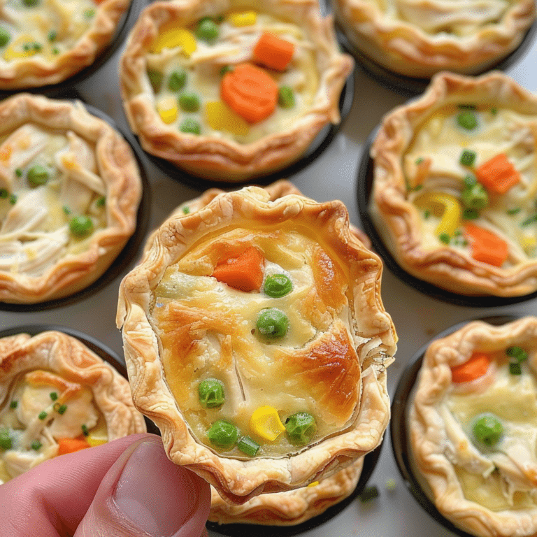 Mini Chicken Pot Pie Bites with Creamy Filling