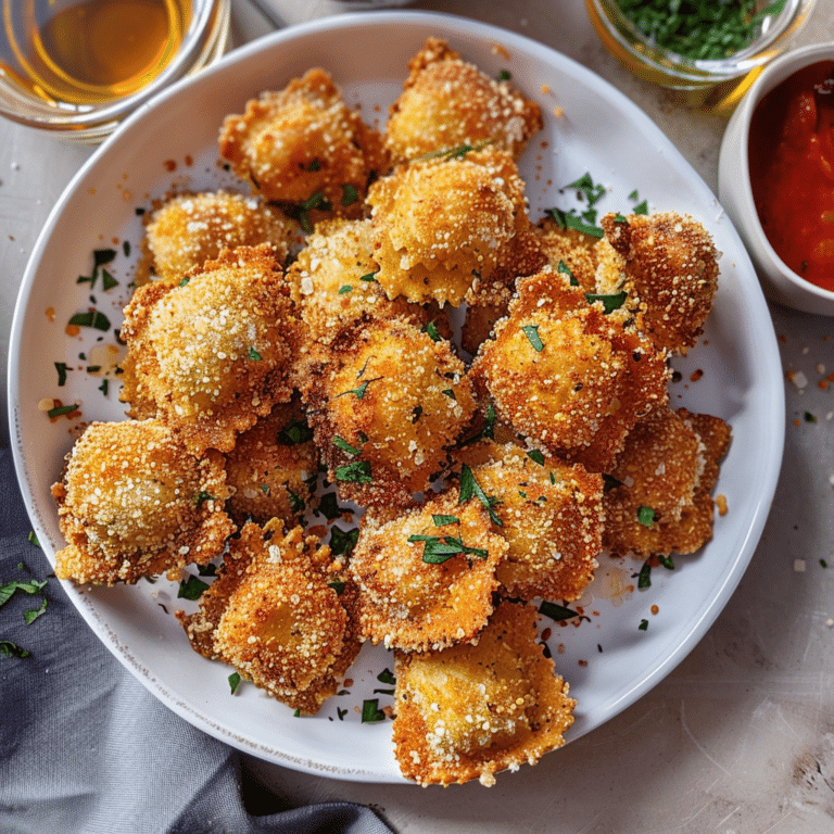 Crispy Ravioli Bites: A Cheesy Crunchy Feast