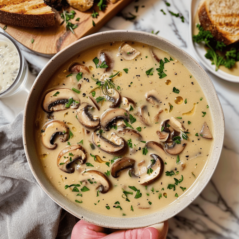 Creamy Mushroom Soup Recipe for a Luxurious Homemade Feel