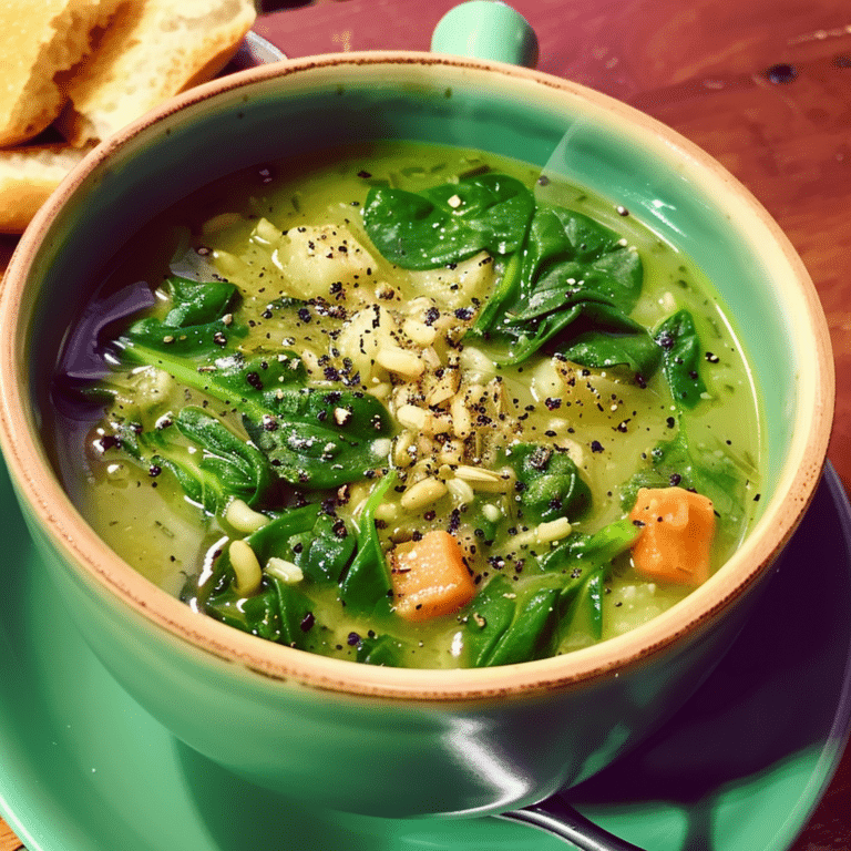Spinach Soup: A Hearty and Healthy Recipe for 6 Servings
