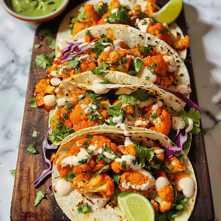 Buffalo Cauliflower Tacos Recipe: The Ultimate Vegetarian Twist