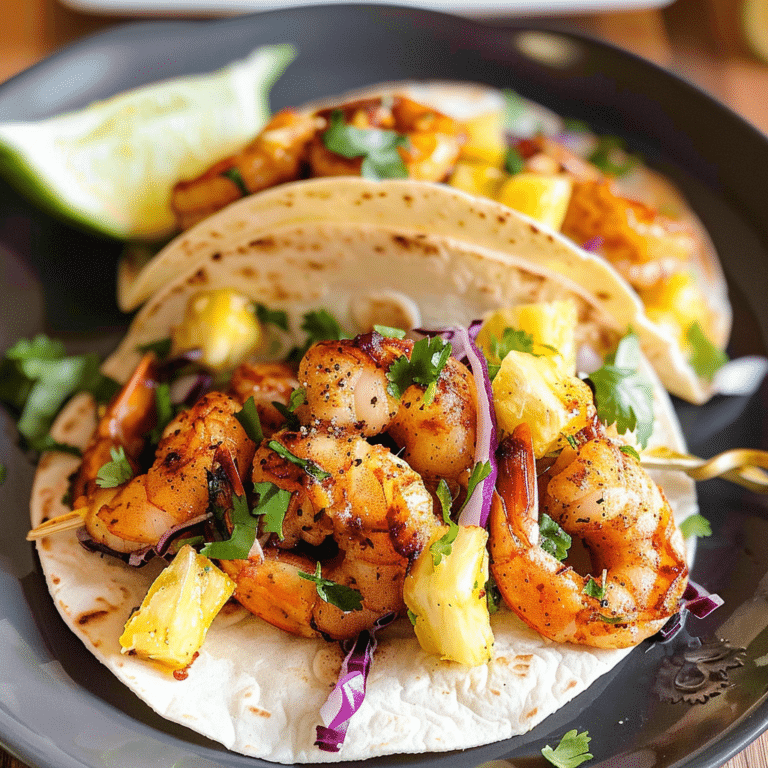 Pineapple Shrimp Tacos: Sweet, Spicy, and Satisfying