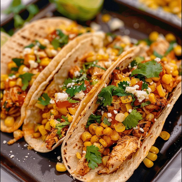 Street Corn Chicken Tacos Recipe: Flavorful, Easy Mexican Dish