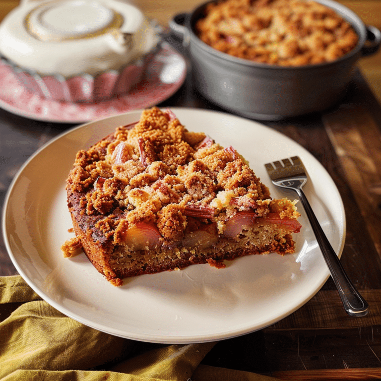 Rhubarb Bread Crumb Cake: A Classic Comfort Dessert