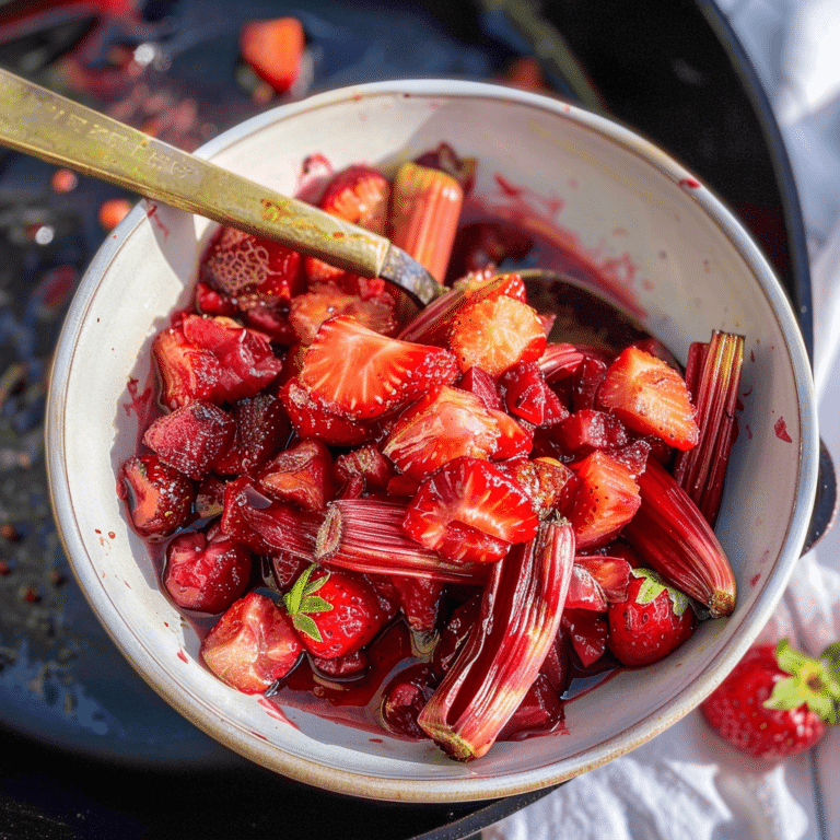 Roasted Rhubarb & Strawberries: A Sweet Simmer