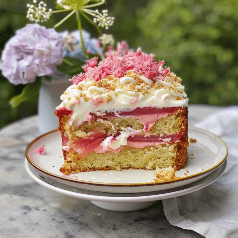 Rhubarb & Elderflower Cake