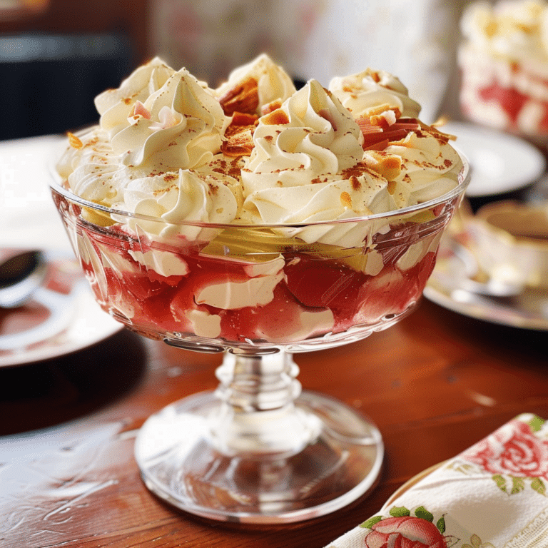 Rhubarb Rose Trifle Recipe: Exquisite Layers of Flavor