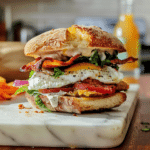 Breakfast Sandwich with Goat Cheese Spread