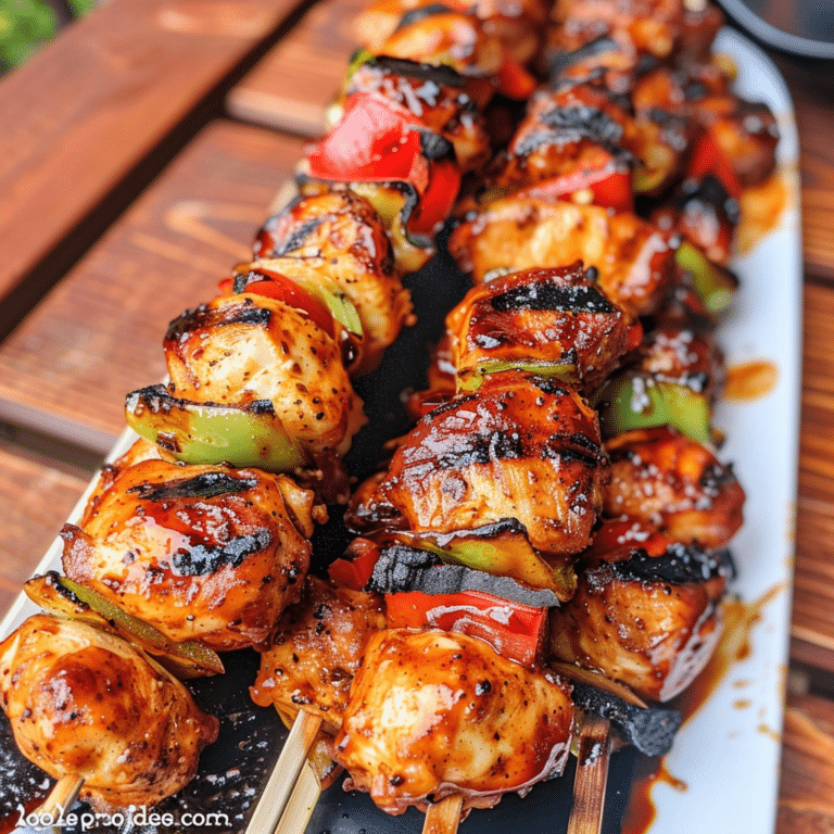 BBQ Chicken Skewers with Smoky Sweet Flavors