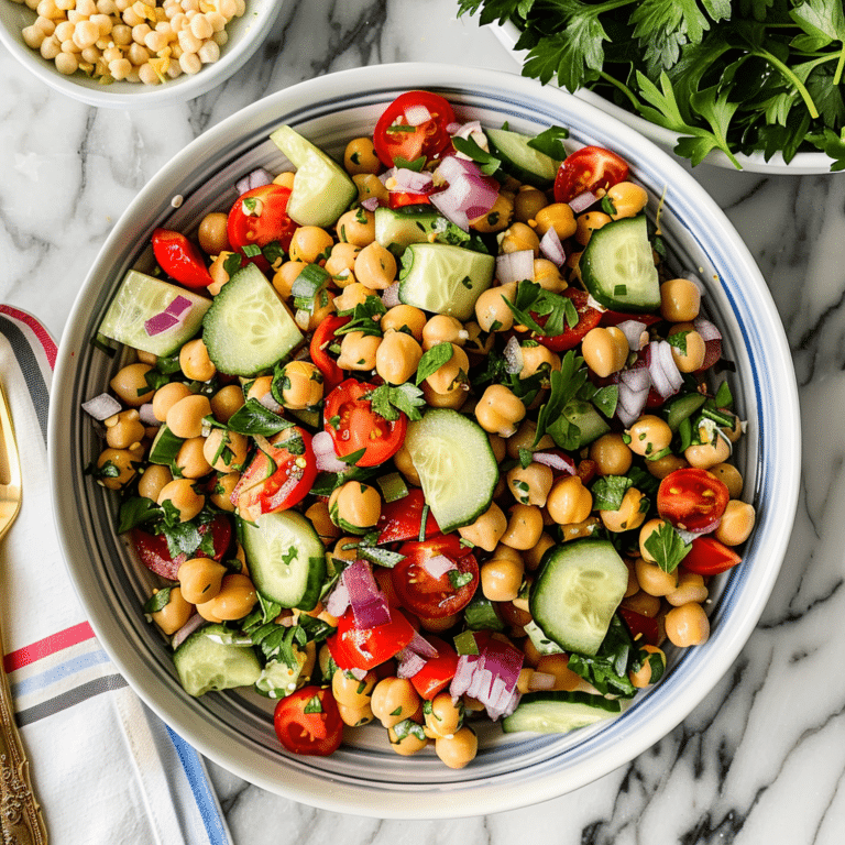 Mediterranean Chickpea Salad: A Fresh and Flavorful Weekday Lunch