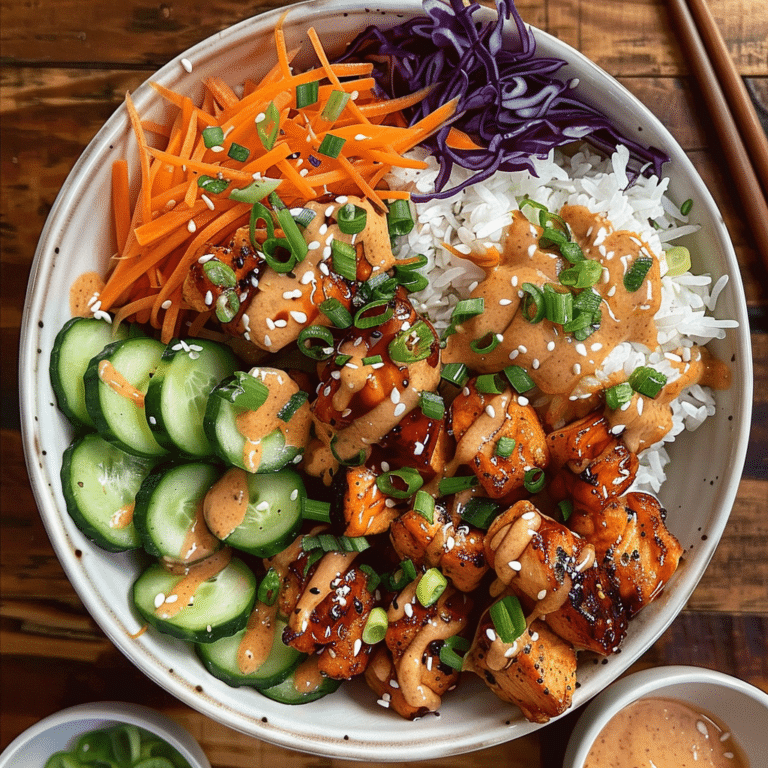 Bang Bang Chicken Bowl Recipe with Air Fryer and Thai Flavors