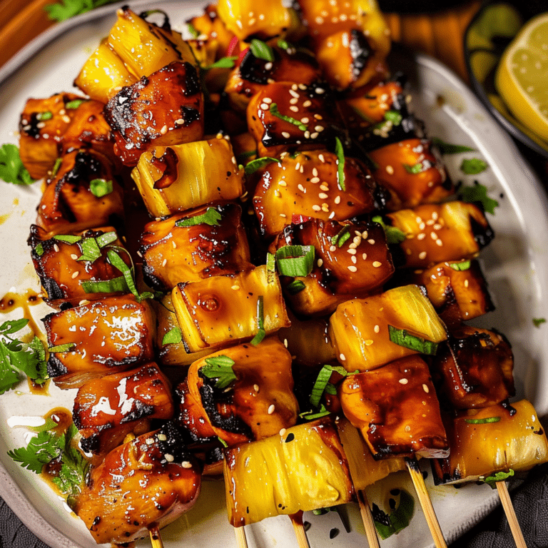 Teriyaki Pineapple Chicken Skewers Recipe