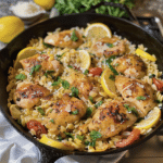 One Pan Lemon Garlic Chicken Orzo Recipe