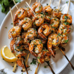 Garlic Butter Grilled Shrimp Skewers Recipe