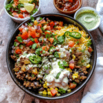 Beef Burrito Bowl with Savory Ground Beef Mix