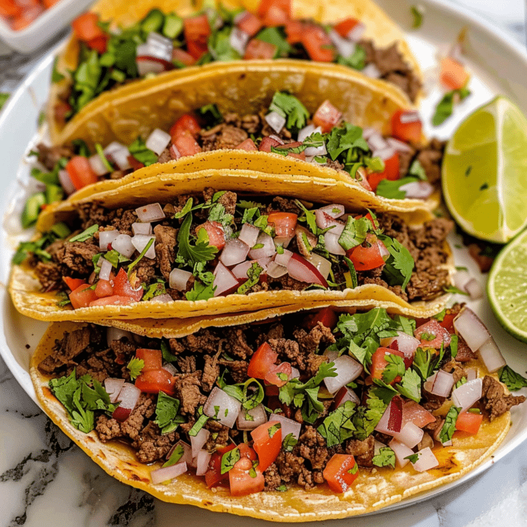Juicy Beef Tacos Recipe with Spicy Ground Beef Filling