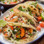 Shrimp Tacos with Flavor-Packed Sauce and Toppings