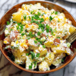 Loaded Potato Salad Recipe with Bacon and Cheddar