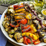 Grilled Veggie Salad with Zesty Lemon Blue Cheese