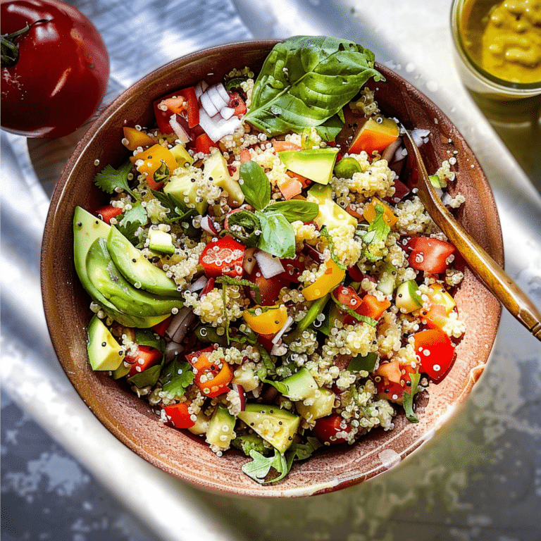 Quinoa Summer Salad with Fresh Peaches and Avocado