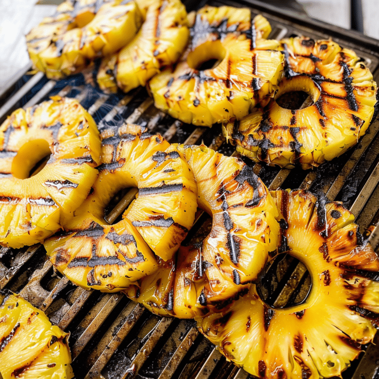 Grilled Pineapple Slices: A Sweet and Smoky Treat